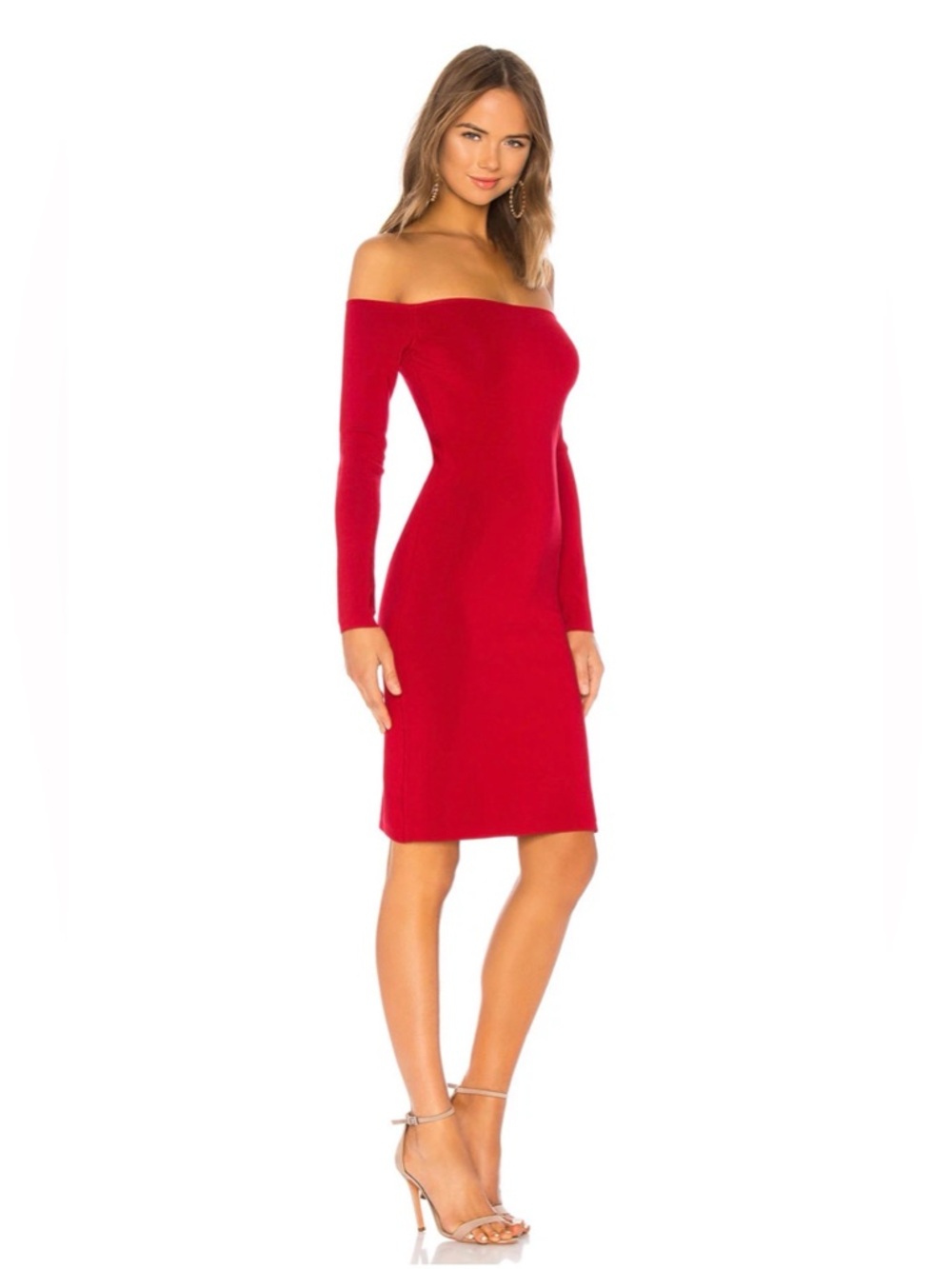 Elizabeth and James Red Sheath Slit Bodycon Dress size 4